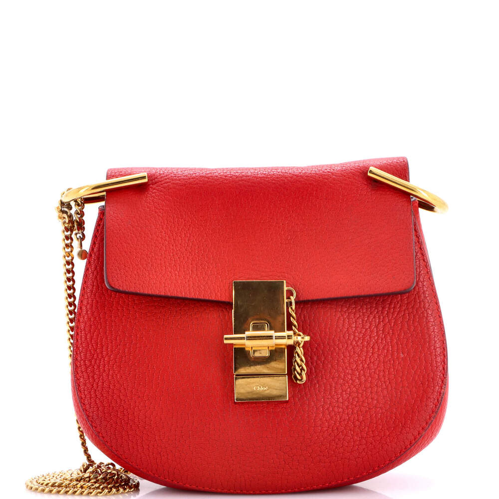 Chloe Mini Drew Crossbody Bag Leather